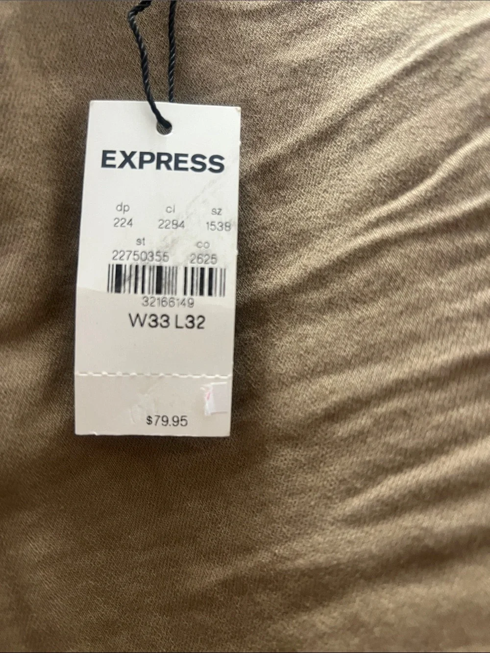 Express Men’s Slim Straight Jeans in Brown